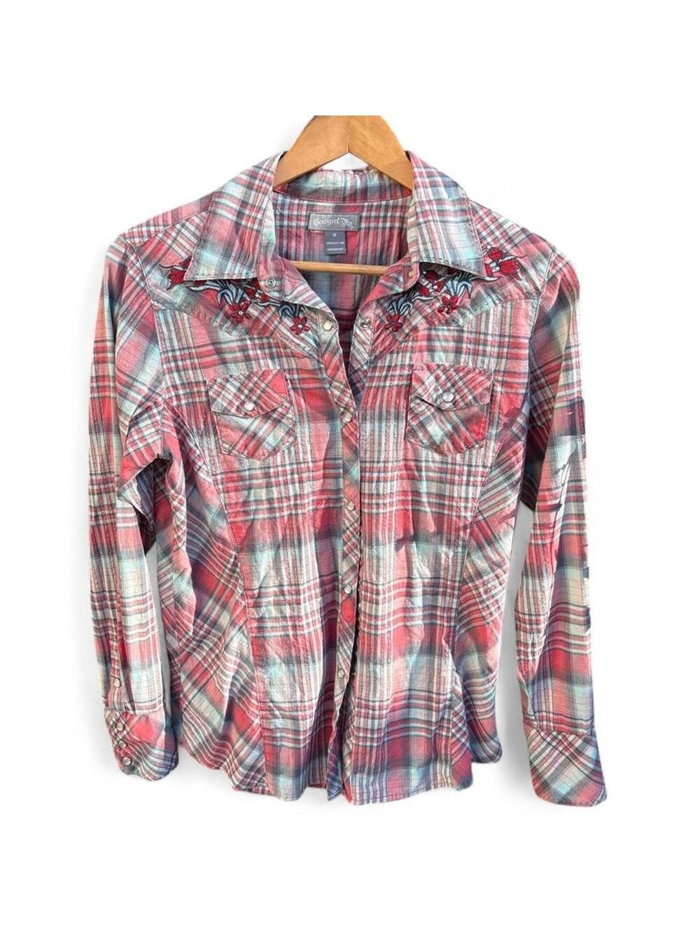 Women's Red and Multi Shirt